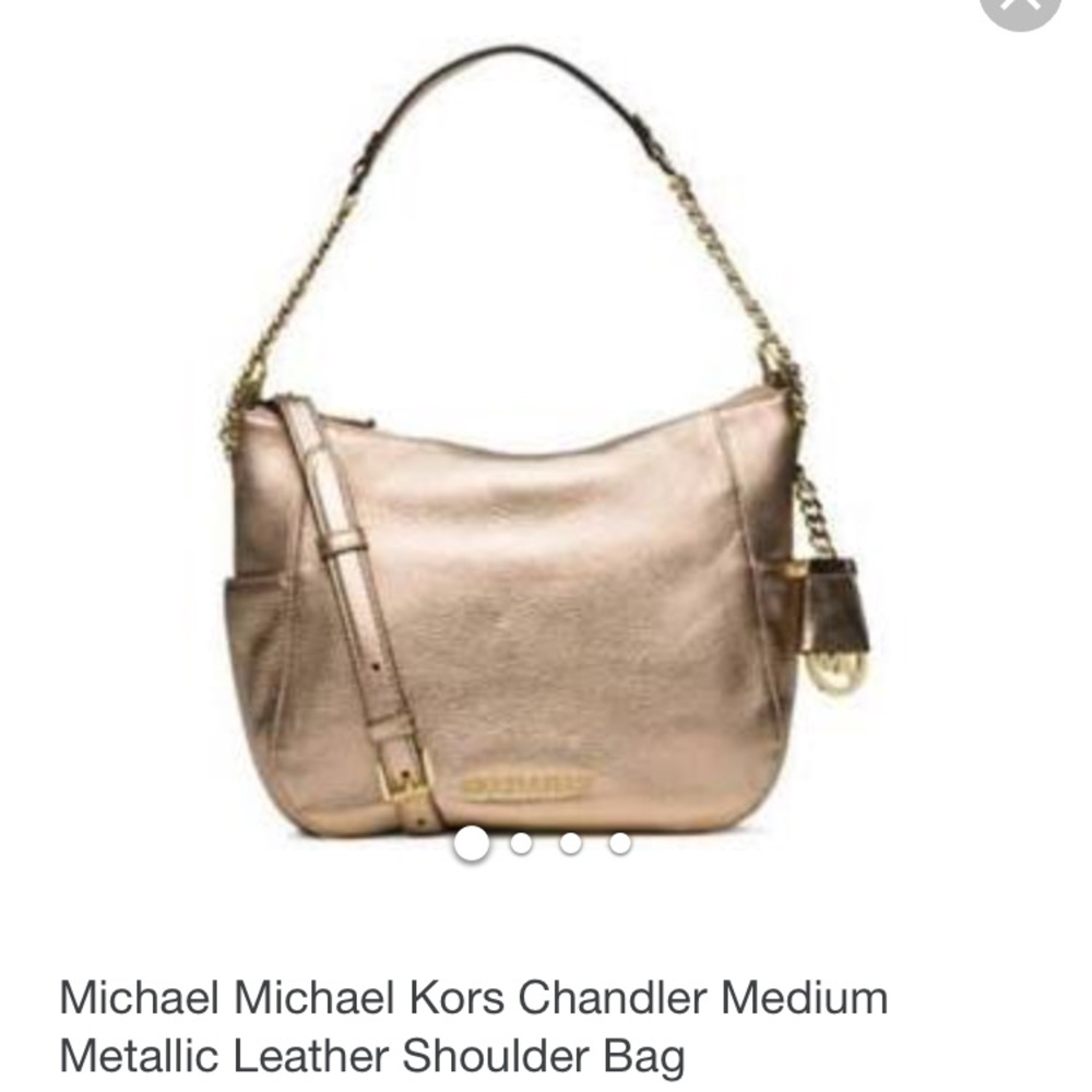 Michael Kors metallic leather shoulder bag
